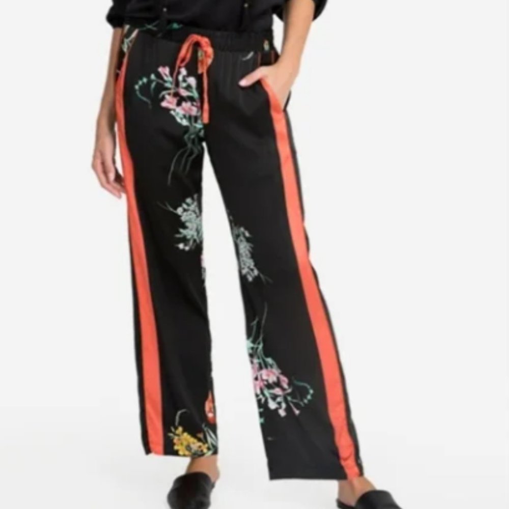 Johnny Was Annie Silk Floral Pant Sz L